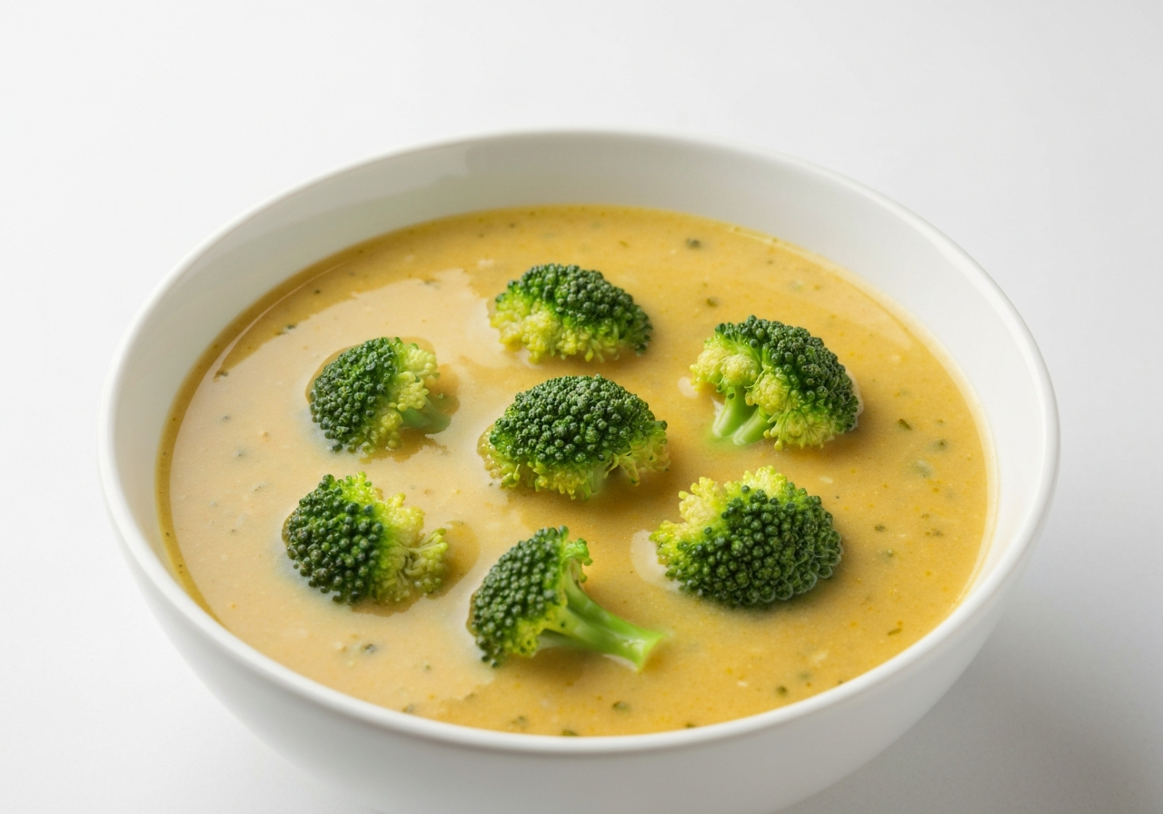 1. Basic Prep High-Protein Broccoli Cheddar Soup