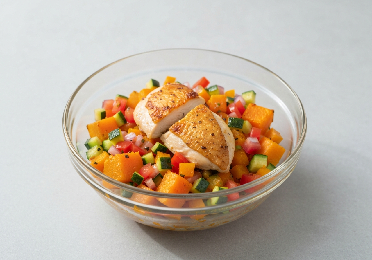 1. Roasted Butternut Squash & Chicken Power Bowl