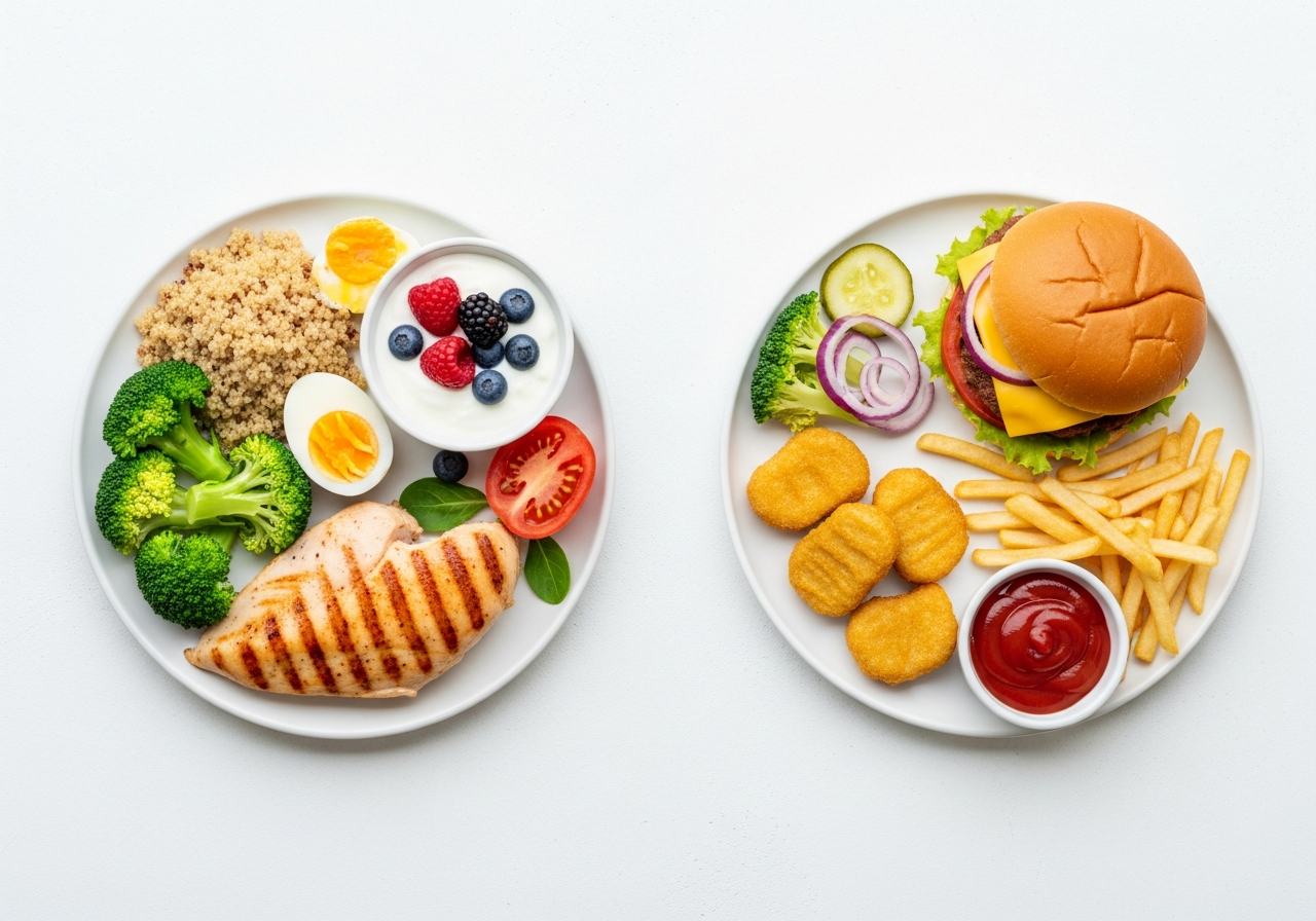 Homemade vs Fast Food Protein nutrition comparision