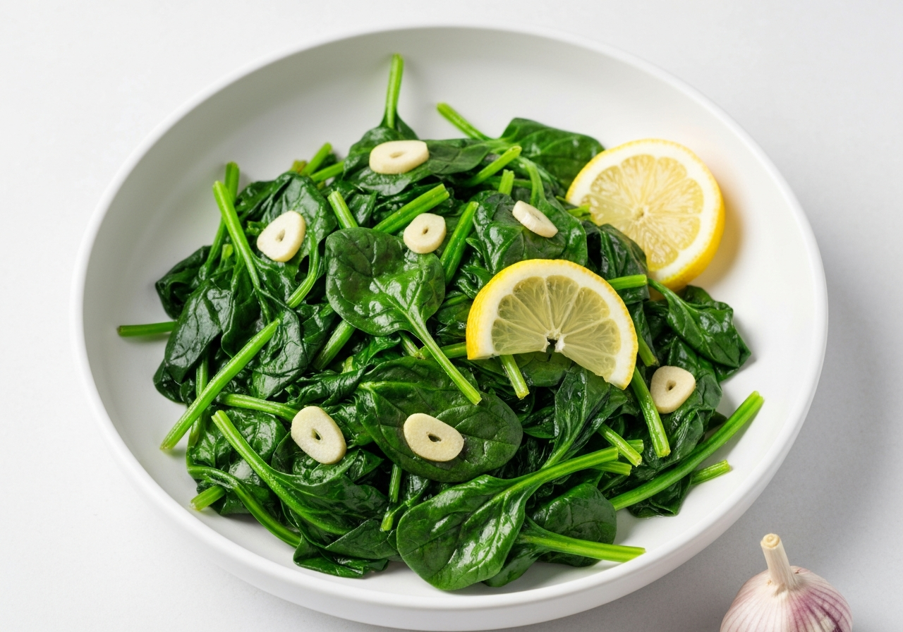 Basic Prep: Lean Lemon-Garlic Sautéed Spinach