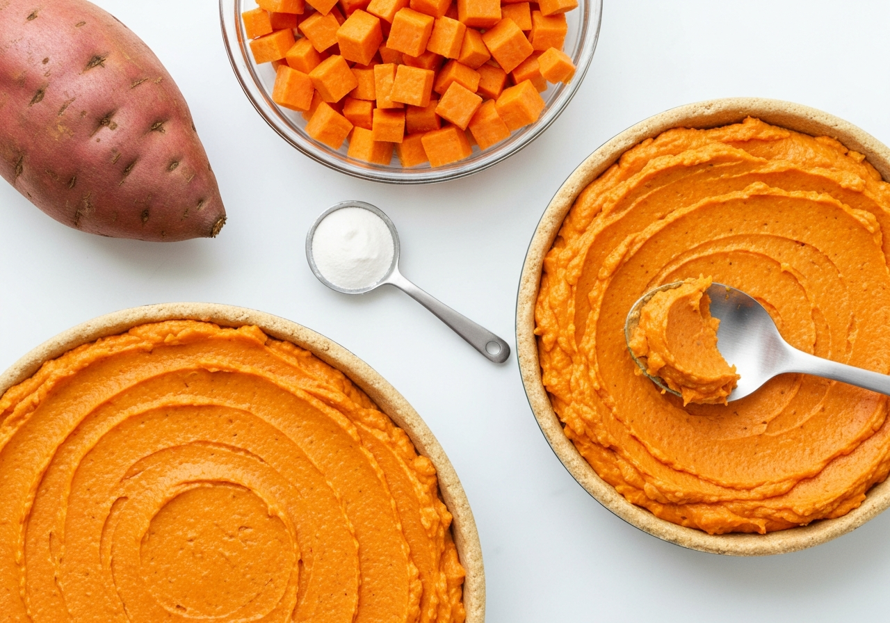 1. Basic Protein Sweet Potato Pie Prep
