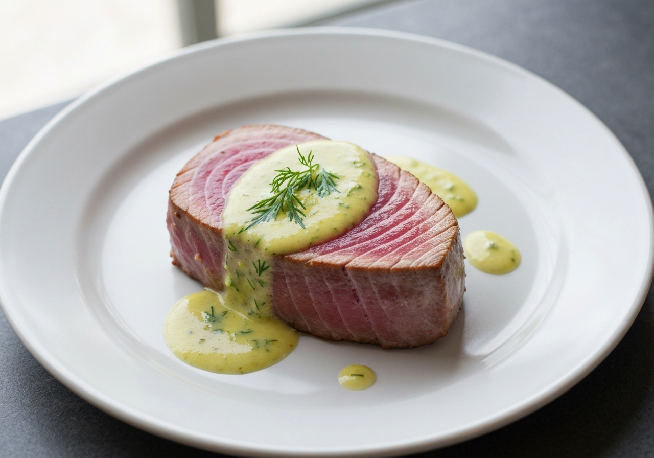 1. Basic Seared Tuna with Lemon-Dill Sauce 1. Basic Seared Tuna with Lemon-Dill Sauce